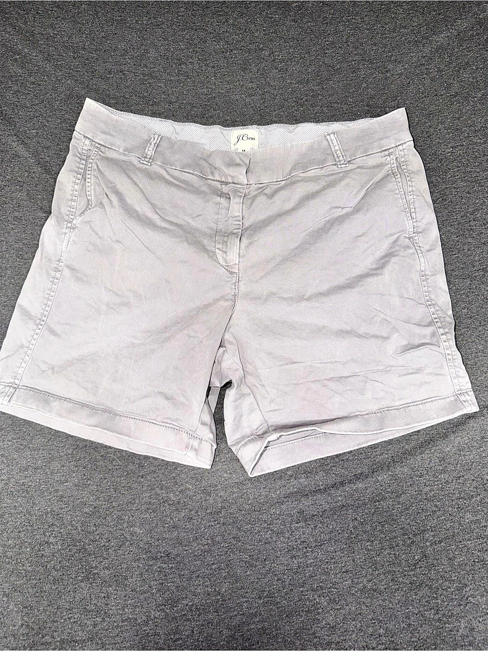 J.Crew Chino Shorts Women's Bermuda Size 14 Gray